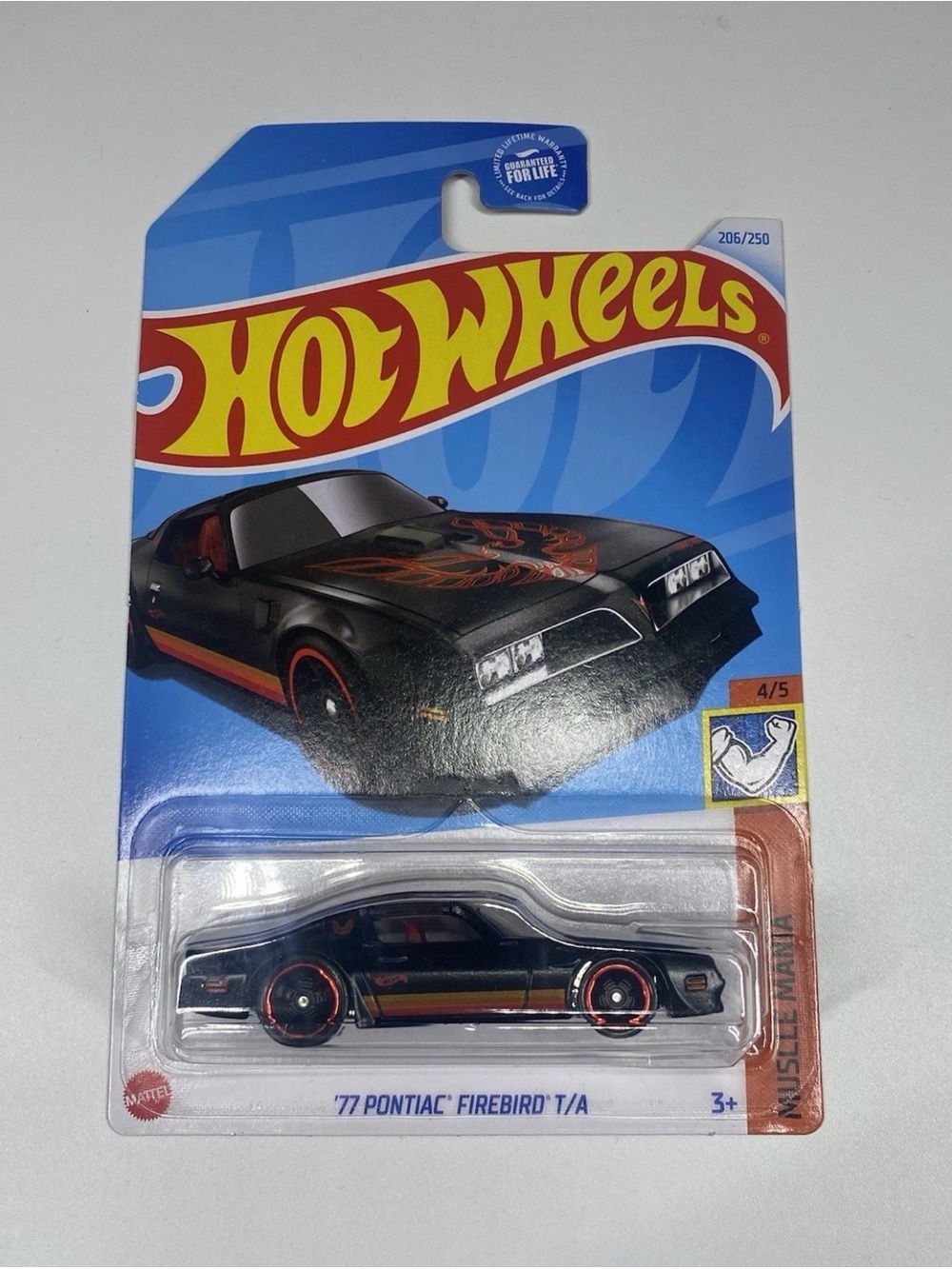 Hot Wheels Muscle Mania 4/5 '77 Pontiac Firebird T/A 206/250 Black